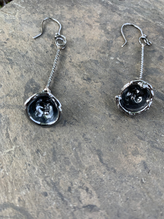 Water casted Sterling Silver earings