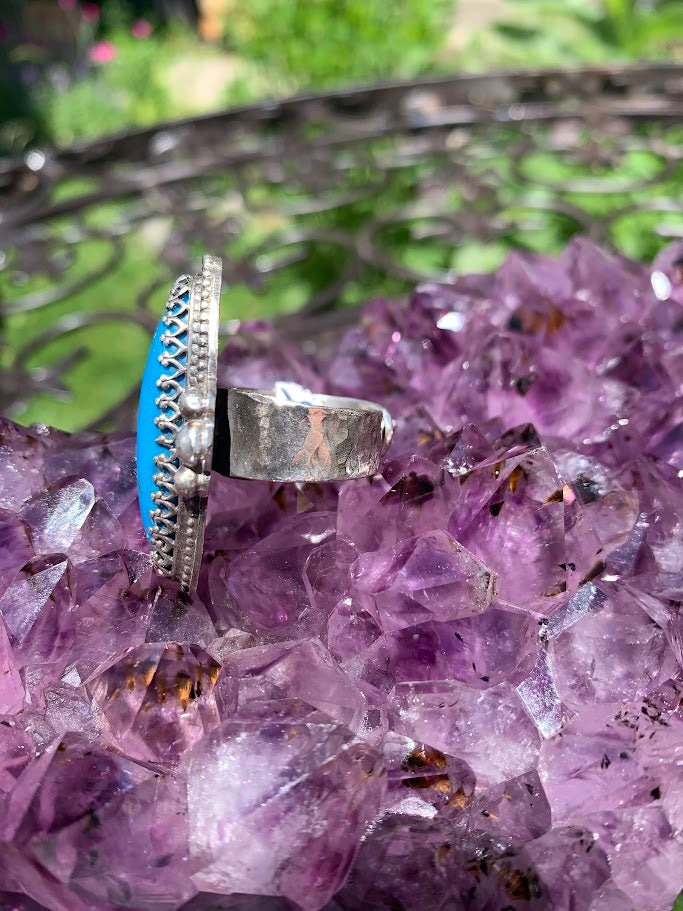 Sterling Silver handmade Turquoise adjustable ring