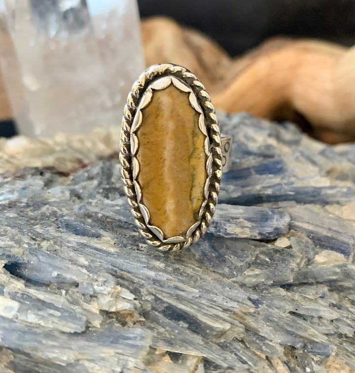 Bumble Bee Jasper Sterling Silver Ring